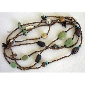 Silpada 60" Howlite Jasper Copper Necklace N1569